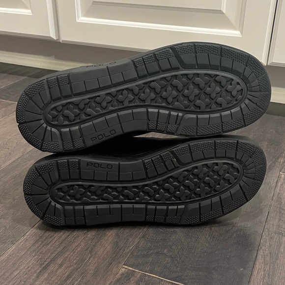 Polo Ralph Lauren Declan Winter Rain Duck Boots black leather Mens Size 8